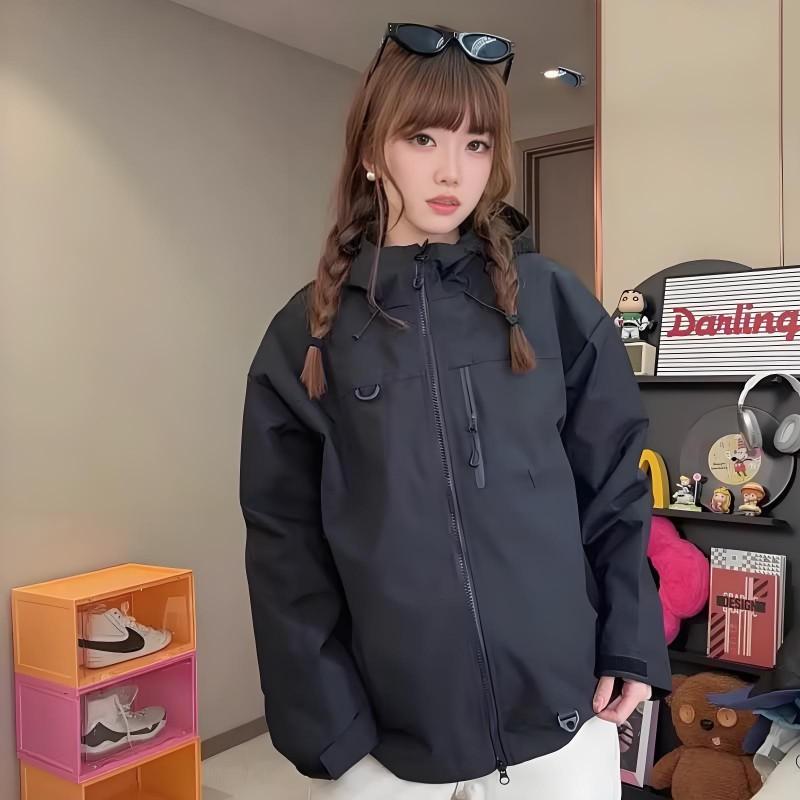 Mens Womens 3-in-1 Detachable Waterproof Windproof Hiking Jacket Outdoor Trekking Camping Fall Season