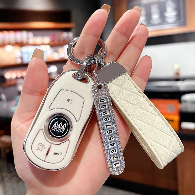 Премиальный чехол для ключей для автомобилей Buick Regal, Envision, GL8, LaCrosse, Enclave, GX и Weilan 7 - Женская сумка-ракушка с пряжкой