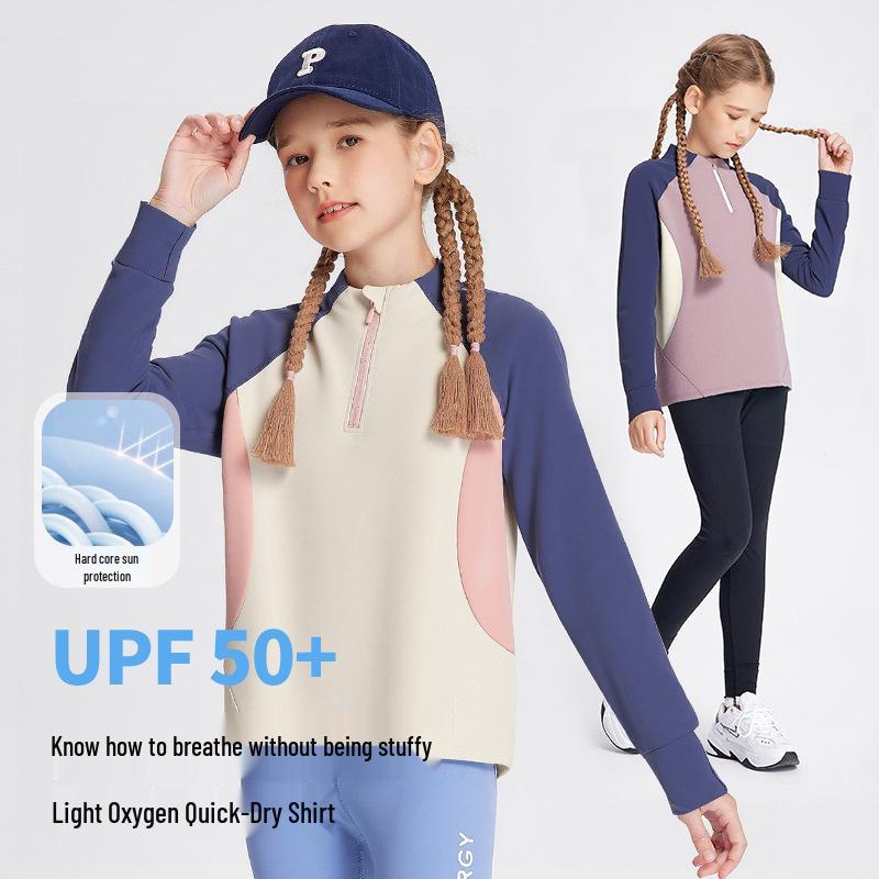 25 Новых спортивных футболок с длинным рукавом для девочек в стиле колор-блок - Модные базовые вещи для повседневной носки весной/осенью