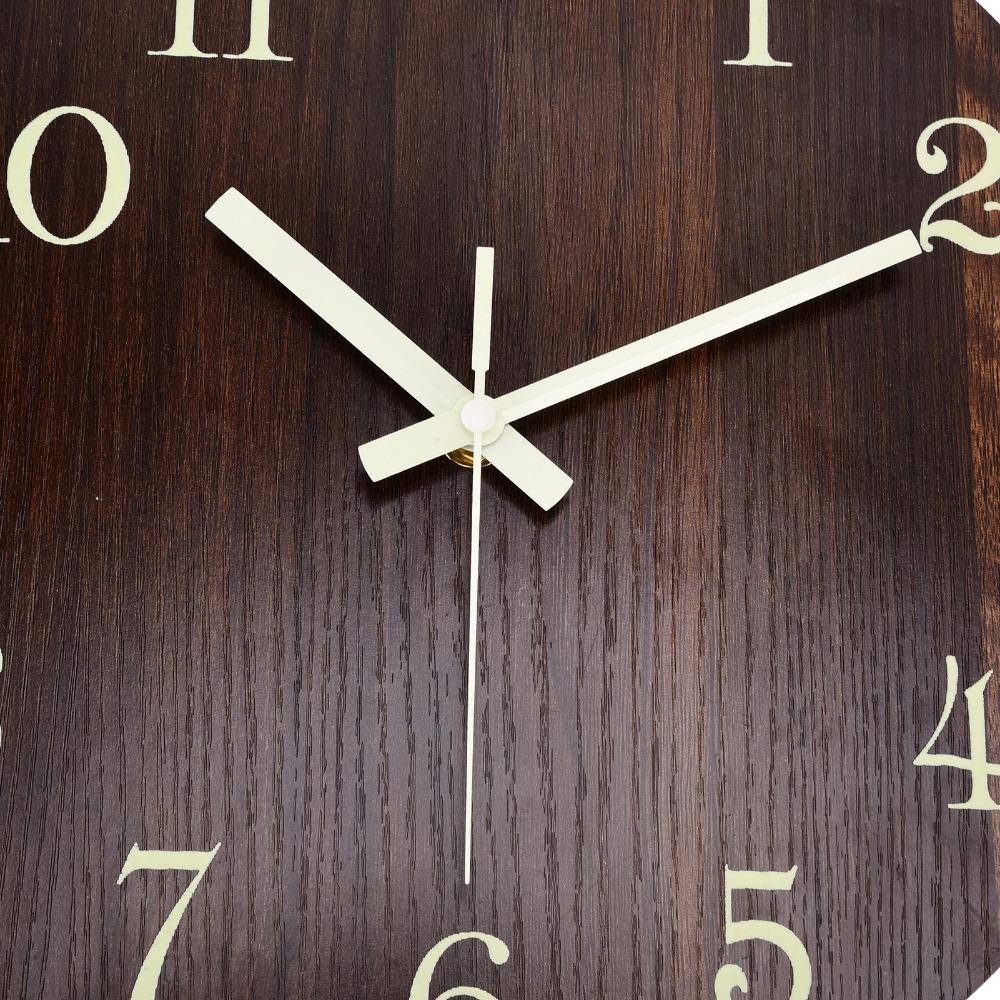 Quartz Movement Retro Wall Clock Luminous Wall Hanging Clock Quiet Rustic Wall Clock  for Office