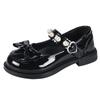 Детские кожаные туфли принцессы черного цвета для школы, ученические туфли, модные детские туфли Мэри Джейн, танцевальная обувь для девочек