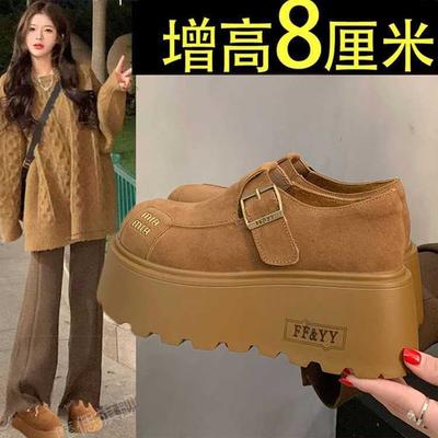 Baotou корейская версия однотонной нескользящей обуви 2025 года весна и осень универсальная подошва с кексами милая круглая головка маленькая ароматная темпераментная анти