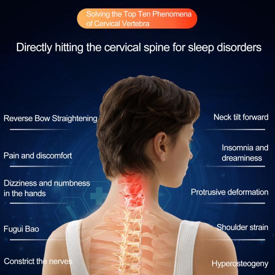 Массажная подушка Прочная терапевтическая подушка для снятия усталости шейного отдела позвоночника, расслабляющая массажная подушка для шеи для дома