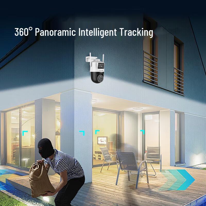 Dahua DH-P8B-E2-4G-L 8Мп Двухобъективная 4G PTZ Камера Безопасности CN вилка (адаптер в комплекте)