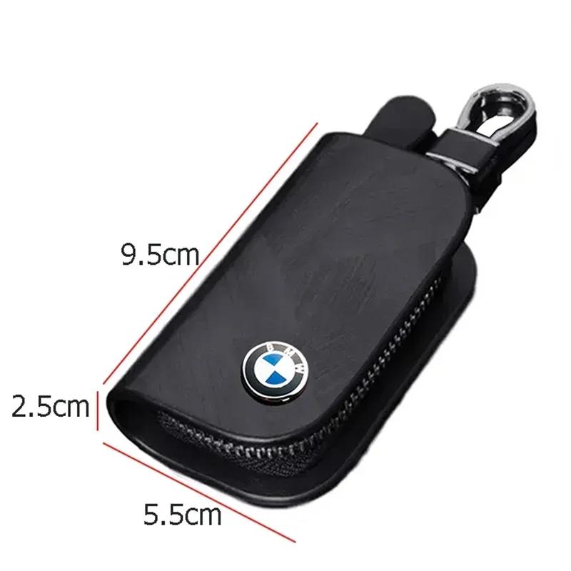 2025 Hot Leather Car Key Bag Keychain Case Storage Cover for BMW E39 E90 E91 E53 E60 E46 E63 F35 F34 F20 F82 G28 G30 G20 G60 Acc