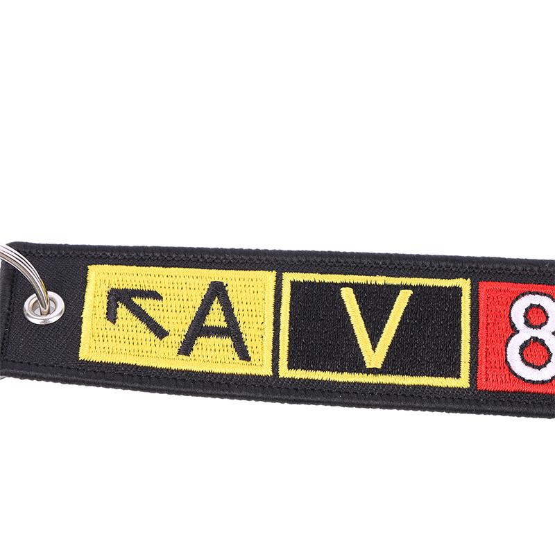 Авиационный подарок, двухсторонняя вышивка пилота Av8R, узор рулежной дорожки в аэропорту, мемориальный брелок для ключей, прямоугольный брелок