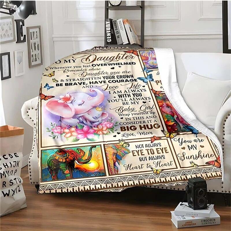 Одеяло с 3D принтом письма для моих детей, родителей и любителей, теплое одеяло для гостиной, мягкое фланелевое одеяло для взрослых и детей