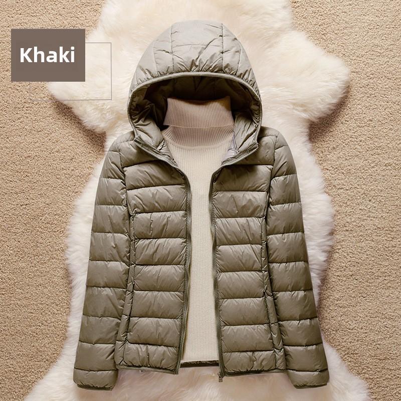 Женская осенняя белая куртка-пуховик с капюшоном, ветрозащитная, теплая, повседневная, зимняя, S-6XL