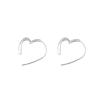 S925 Silver Luxury Niche Peach Heart Earrings - Trendy Cold Style for Women