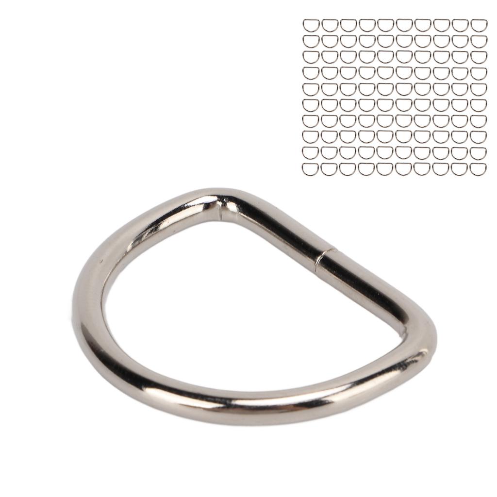 100 шт. Металлические D-кольца Прочные D-образные зажимы для ошейника собаки для багажа питомца Грудной ремень