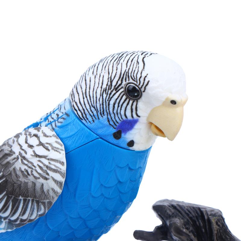 Electronic Sound Activated Motion Sensor Singing Parrot Toy With Realistic Chirping And Moving Actions For Home Decoration