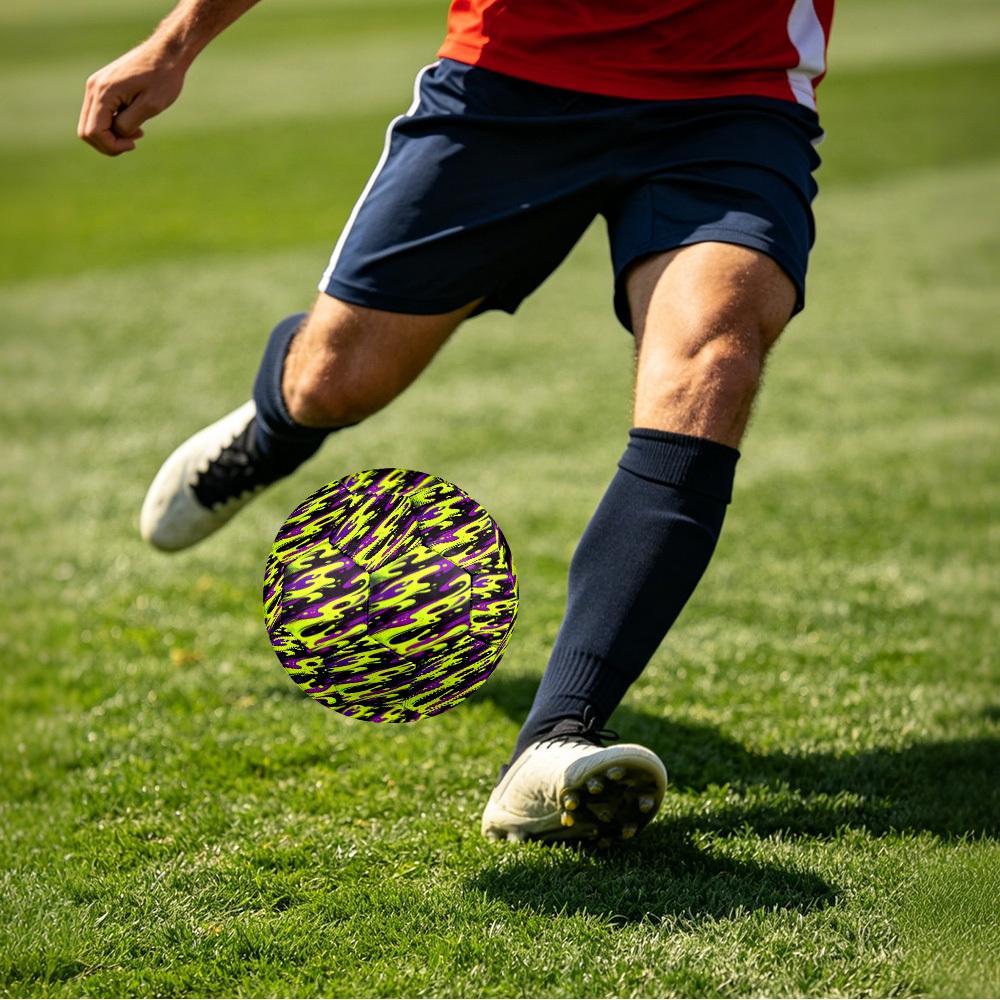 1pc Psychedelic Waves Size 5 Soccer Ball Professional Match Training Football Indoor &Outdoor Sports Ball Lightweight Durable c6520