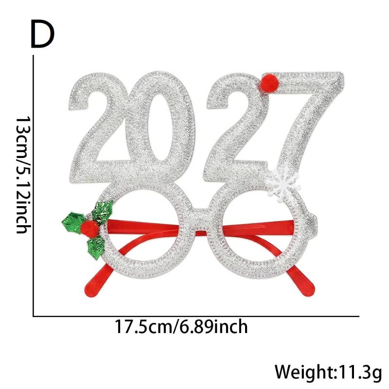 2027 Пластиковые Очки Вечеринка Повязка на Голову Отлично Подходит для Украшений на Новый Год и Рождество