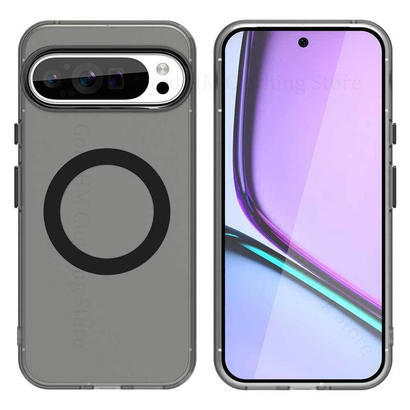 Чехол для Google Pixel 9 Pro XL, прозрачный бампер цвета конфет, магнитный чехол для телефона Pixel 9a 8a 8 Pro, матовый чехол Magsafe Pixel9 Pro XL Capa