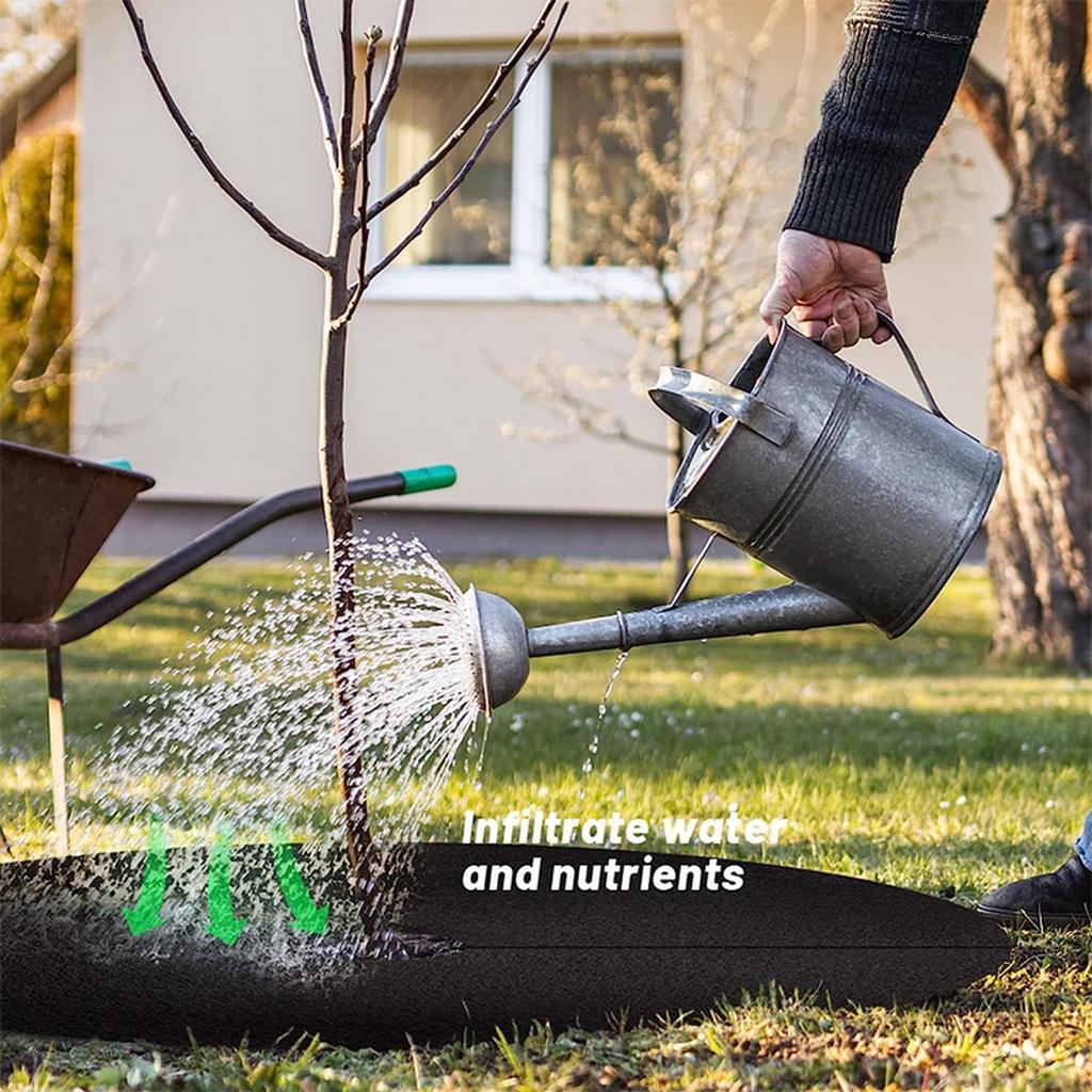 Барьерный мат для корней деревьев, многоразовые мульчирующие кольца для деревьев для контроля корней