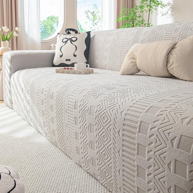 Simple Style Soft High Weight Polar Fleece Sofa Cover New Autumn and Winter Anti Slip All Inclusive Universal Cover