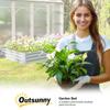 240 x 120cm Galvanised Steel Open Planter - Silver