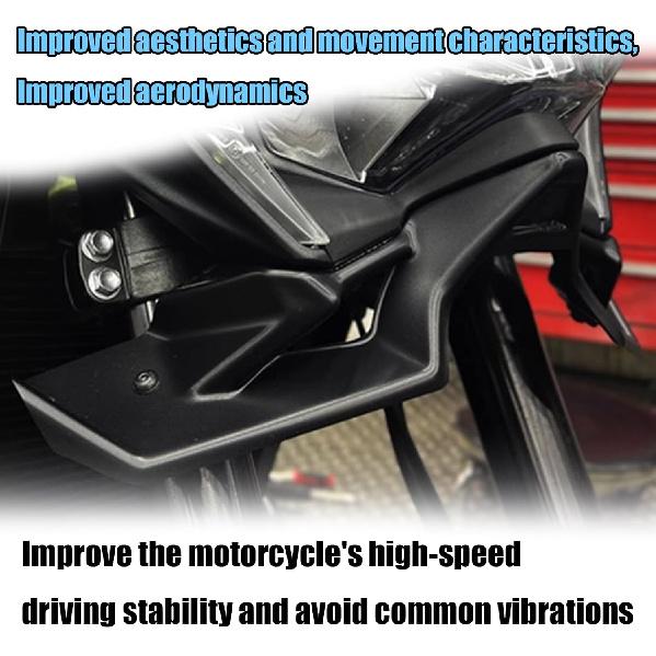 for Z900 2024 Motorcycle Sports Downforce Naked Front Spoiler Aerodynamic Wing Deflector 2020-2024 Motorcycle Parts (Black)