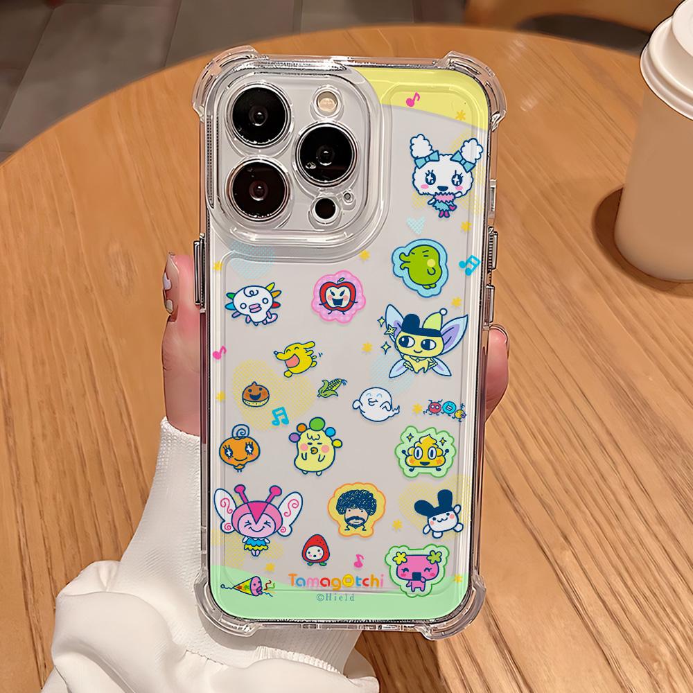 Чехол-брелок Tamagotchi для iPhone 16e 16 15 14 13 12 11 Mini Pro Max X XR XSMax 7 8 Plus, противоударный, прозрачный