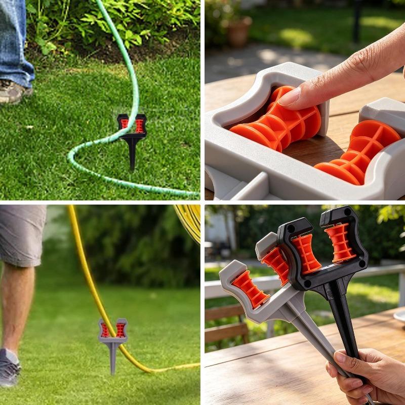 Garden Hose Guide Spike Heavy Duty Plant Protector Stake Roller Wheel for Watering Pipe Guide Nail for Flower Bed Lawn Landscape