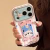 Подходит для Осени и Зимы Чехол для Мобильного Телефона Iphone17promax Apple 16 15 Плюшевые Мультяшные Животные 13 Кожаный Чехол для Мобильного Телефона