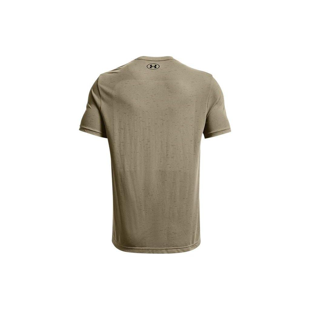 Under Armour Vintage Logo Print Training Crew Neck Short Sleeve T-Shirt Men Tops Gray 1361131-037