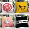 Kpop Style - Fifty Fifty Cushion Cover Cushion Cover Set 4Pcs 50X50 45X45 40X40 Pillowcase Decorative Sofa Home Decor