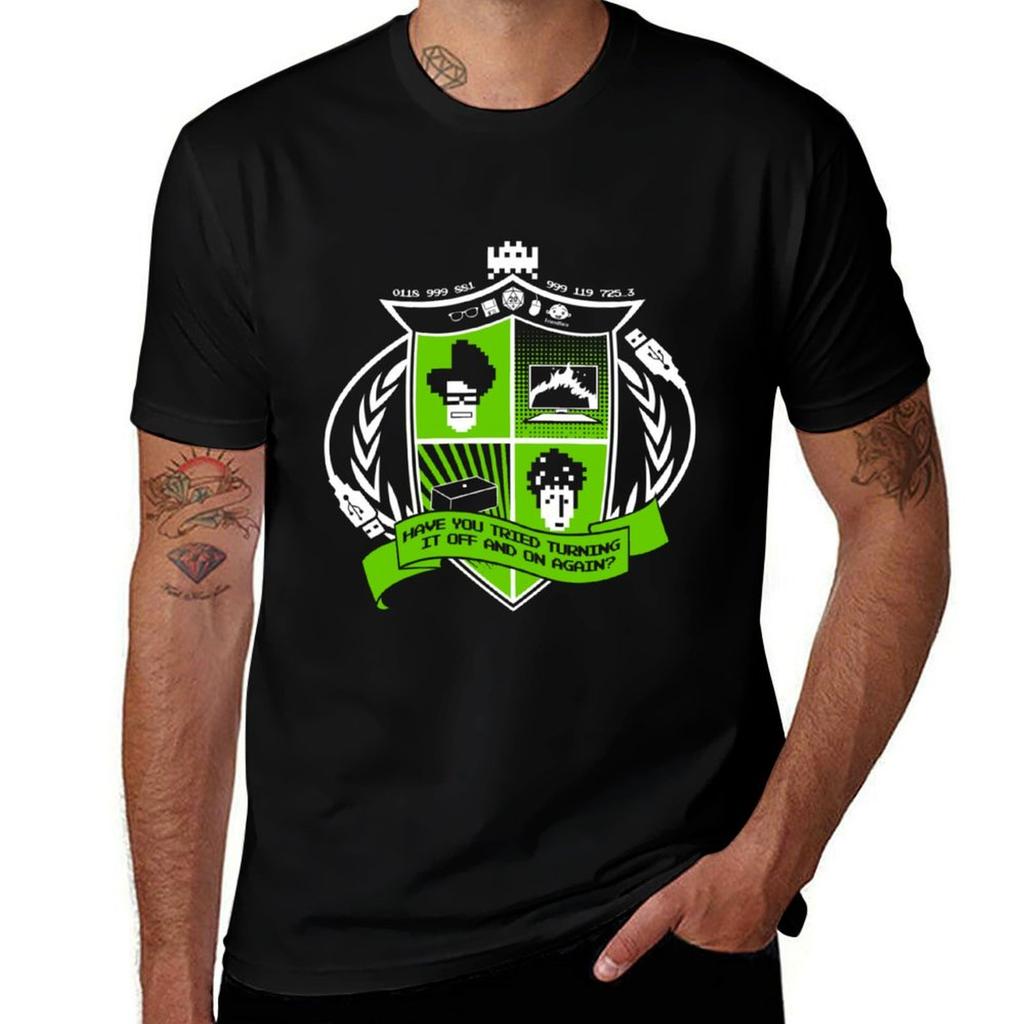 The It Crowd Crest Tshirt Daily Wear Plain Short Sleeve Shirt