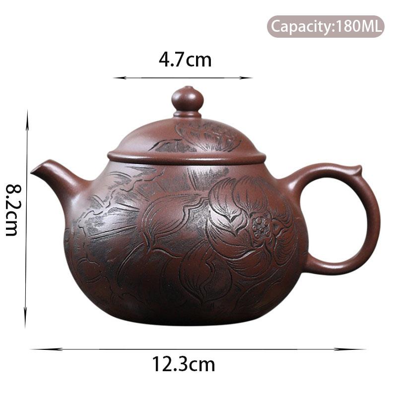 180ml Yixing Purple Clay Teapot Beauty Tea Infuser Kettle Famous Handmade Raw Ore Zisha Tea Pot Chinese Tea Set Customized