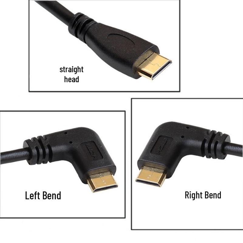 Мини 90° кабель HDMI - HDMI HD пружинный для DSLR камер к телевизору