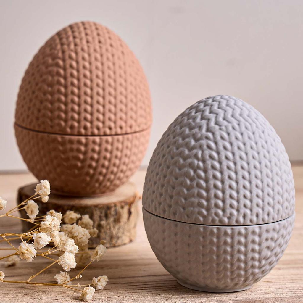 3D Пряжа Яйцо Свеча Банка Силиконовая Форма DIY Пасхальные Украшения Изготовление Гипс Смола Контейнер Цветочный Горшок Формы Поделки Подарки