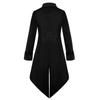 Mens Gothic Punk Tailcoat Suit Jacket Vintage Medieval Style Slim Fit Casual Blazer With 3-Button