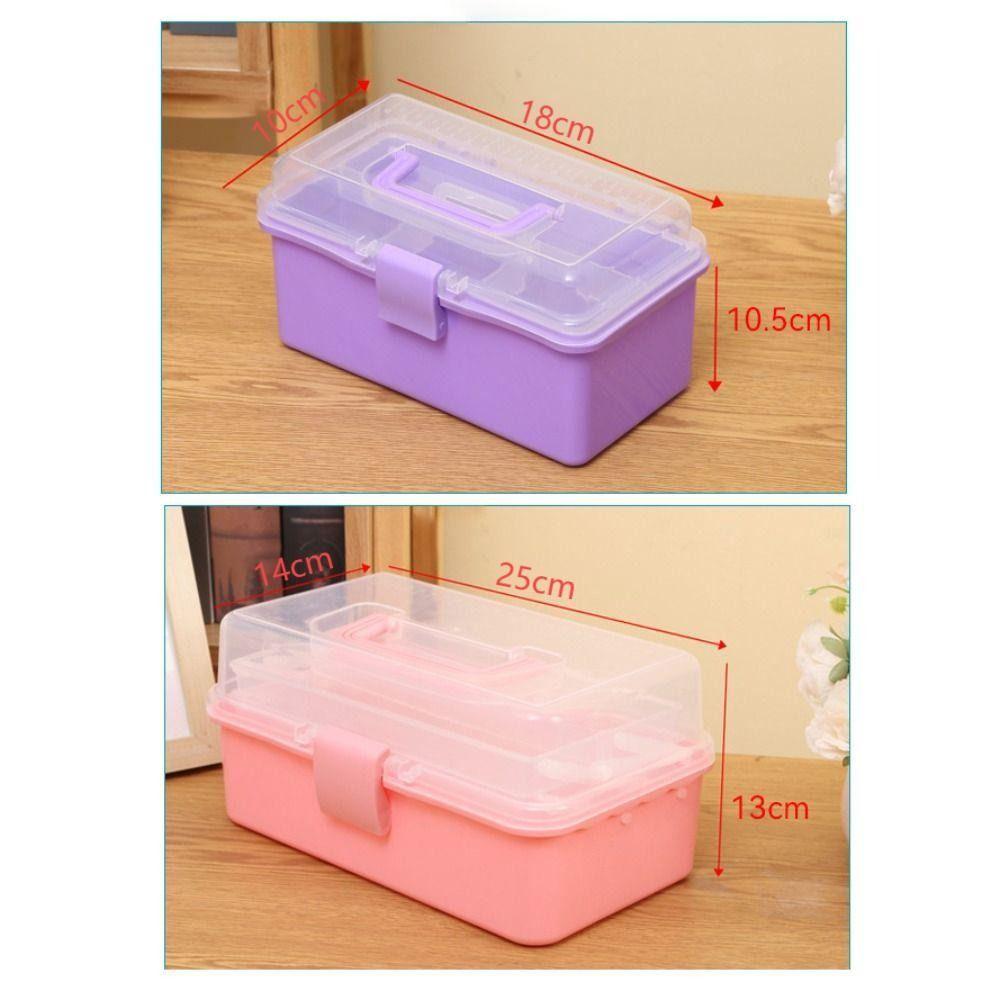 Large Capacity Makeup Hairpin Organizer 2/3 Layers Nail Art Box New Storage Box  Household
