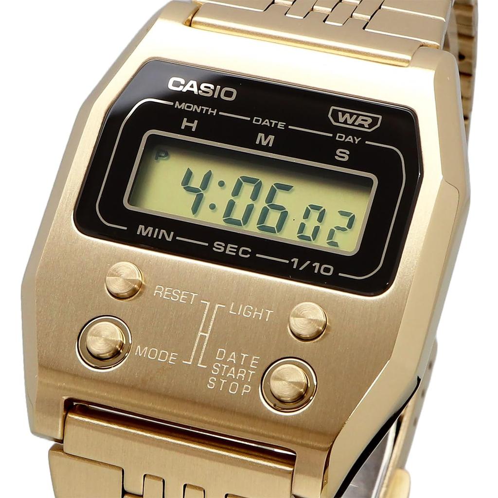 Casio Digital Watch, Vintage Series, Reproduction Design, A1100G-5, Unisex, Gold, Overseas Model [Parallel Import]