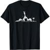 Border Collie Stare - White Minimalistic Original Design T-Shirt