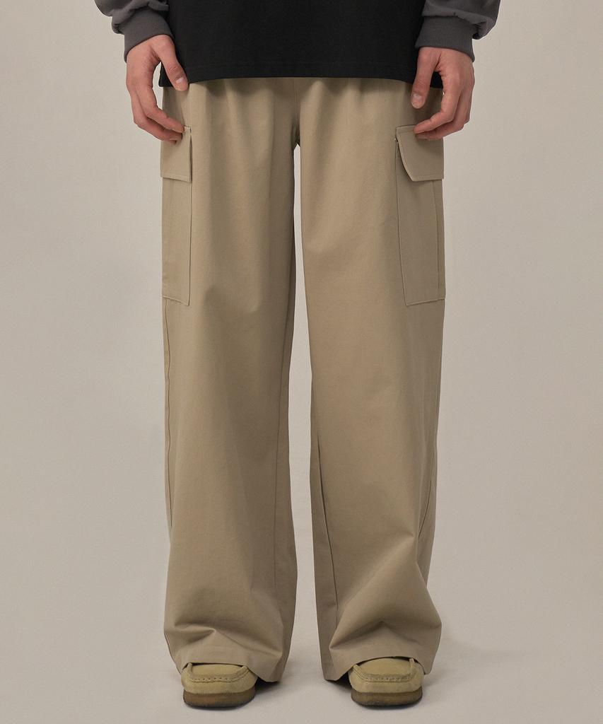 BONATSPALETTE Bp Wide Elastic Waist Cotton Cargo Pants_5 Colors