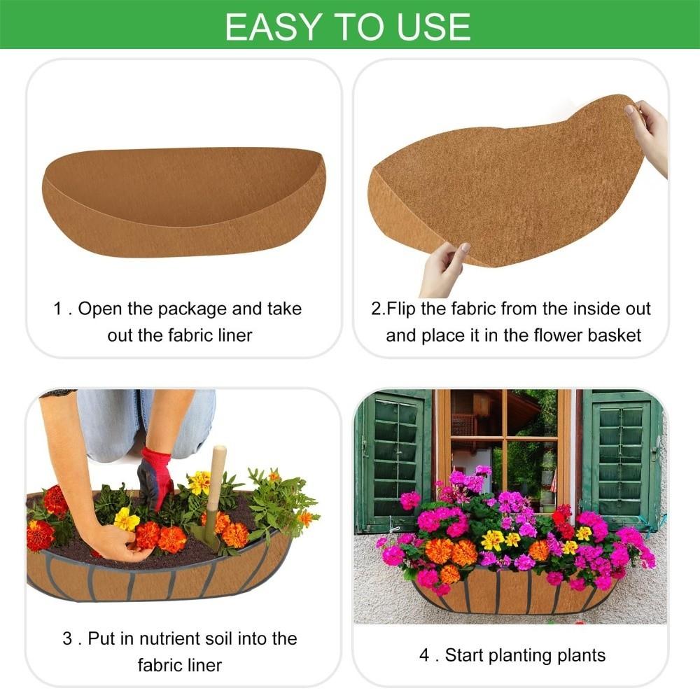 3Pcs Replacement Felt Plant Pot Liners Root-Friendly Hanging Basket Liners  Indoor Plants