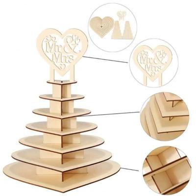 Ters Heart Mr & Mrs Ferrero Rocher Пирамида Свадебный шоколадный десерт Подставка для конфет Подставка для шоколада Подарок на день святого Валентина
