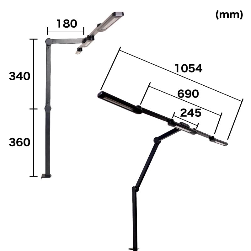 THANKO CTVLLNCBK LED 3-Sided Adjustable Desk Light with Clamp-On Design for Web Conferencing and Video Recording