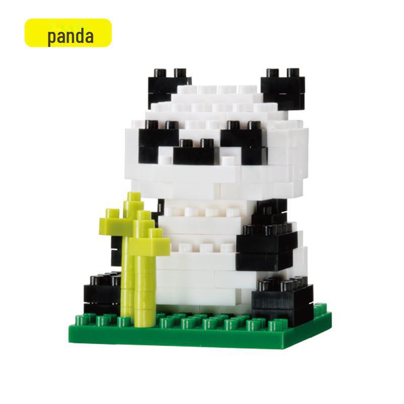 Строительные блоки животных JIKER: Лев, Тигр, Панда, Пингвин - развивающие игрушки для детей с микрочастицами