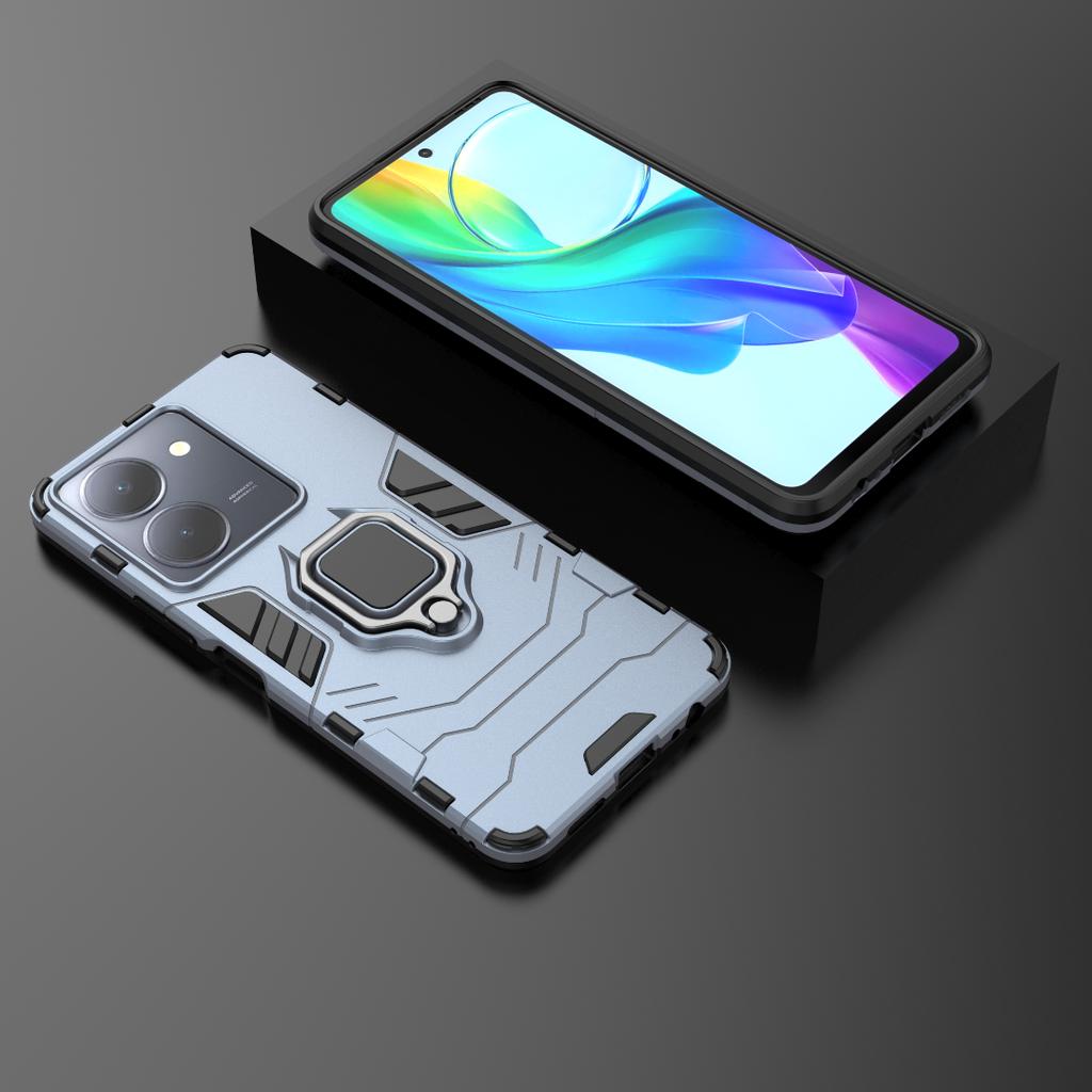 For Vivo X90 V27 V29 IQOO 11 Pro Y35 Y22S Y16 Y36 Y27 V27E V29 Z7 Z7X Y52 Y72 4G 5G Case Shockproof Hard Ring Stand Phone Case Back Cover