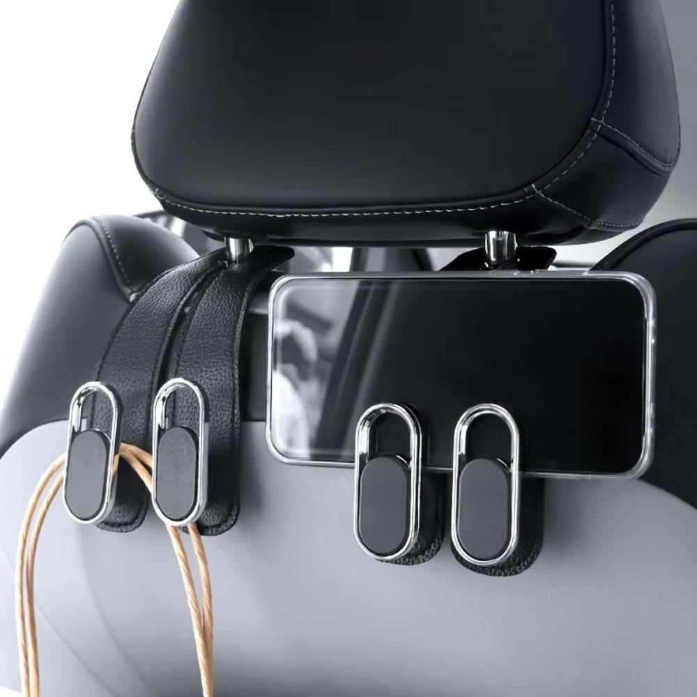 Leather Car Seat Hook Strong Load-Bearing Seat Back Hook New Headrest Hanger Vehicles