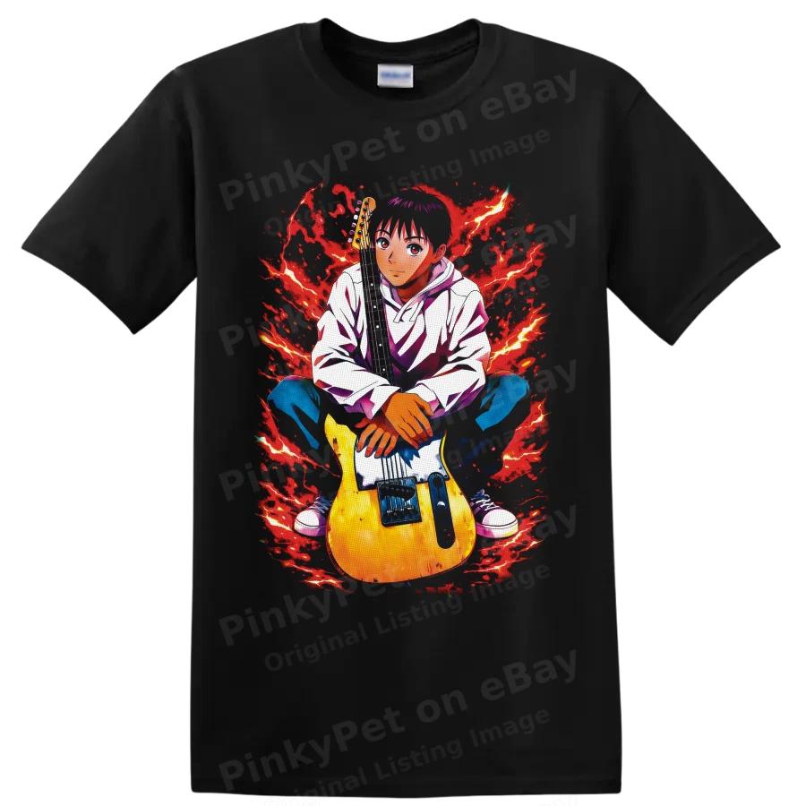Yukio Tanaka Koyuki BECK Mongolian Chop Squad Guitar Anime T Shirt Rock Art Tee