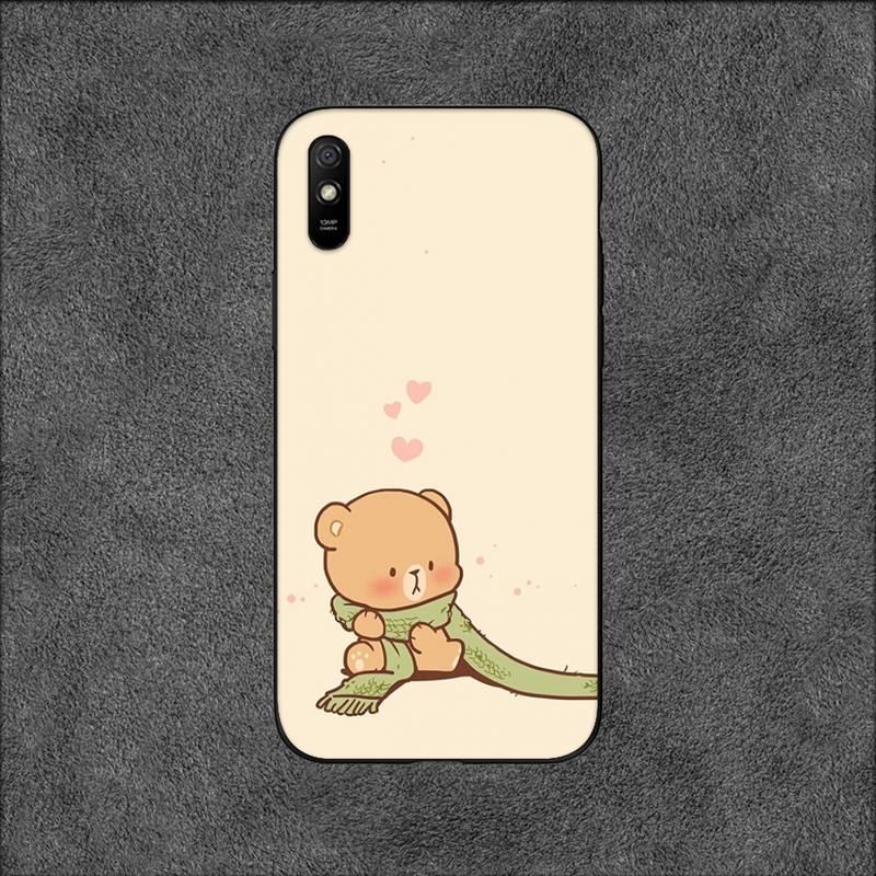Милый чехол для телефона с изображением медведя цвета молочного мокко для Xiaomi9 10 11PRO LITE Redmi NOTE7 8 9 10A PRO K40 Poco3 Shell