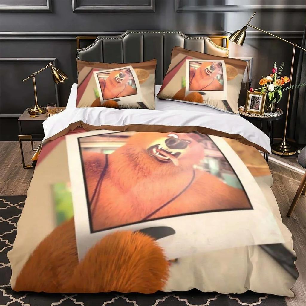 3D Anime Grizzy and the Lemmings Printed Bed Set Duvet Cover Pillowcase Bedding Set Linen Sheet Quilt Cover Full Queen King Size