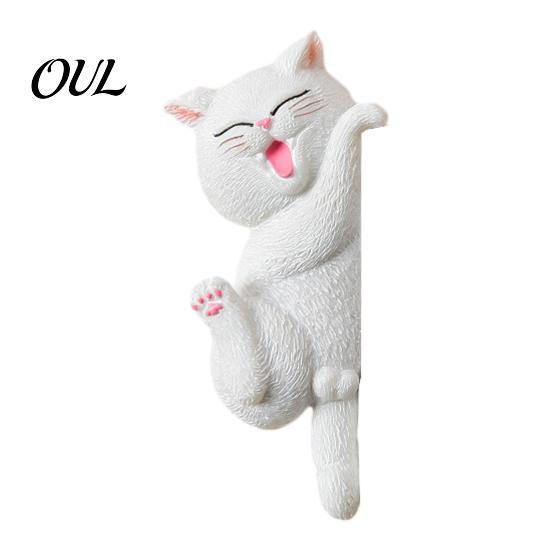 3D Relief Cat Ornament Light Switch Sticker, Decorative Resin Wall Plate Cover, Cute Animal Unique Home Interior Accents Stickers, Peel And