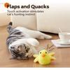 Rechargeable Flapping Duck Cat Toys USB Charge Electric Duck Touch Activated Kitten Toy Plush Interactive Moving Cat Toy