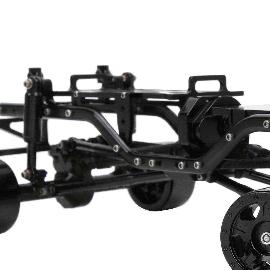 RC Car Chassis Frame Kit Aluminium Alloy Frame with Wheel Hubs for SCX24 C10 1/24 RC Car