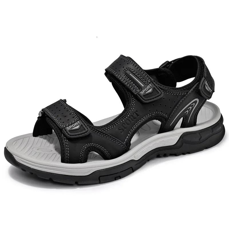 Летние мужские сандалии Повседневные удобные сандалии Новые дизайнерские кроссовки Легкая обувь для улицы Пляжные сандалии Мужская обувь