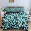 Animal Leopard Print Bedding Set, Microfiber Leopard Print Quilt Cover Witn Pillowcases, Reversible Duvet for Teens Girls Kids